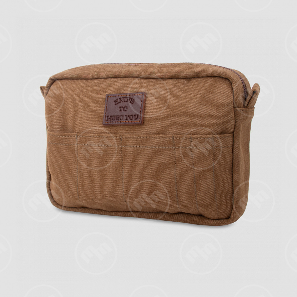 Сумка для хранения и перевозки 11 складных ножей, коричневый, KNIFE TO MEET YOU, Россия