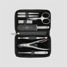 Набор маникюрный в кожаном футляре, цвет чёрный, 8 предметов, Twinox, ZWILLING J.A. HENCKELS, Германия, Маникюрные наборы 8 предметов