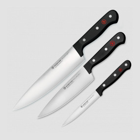 Набор из 3-х кухонных ножей поварская тройка, серия Gourmet, WUESTHOF, Золинген, Германия, Подарочный набор кухонных ножей