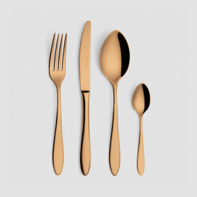 Набор столовых приборов на 6 персон, 24 предмета, цвет медный, серия Colombo, CRISTEMA, Португалия, Столовые приборы и сервировка