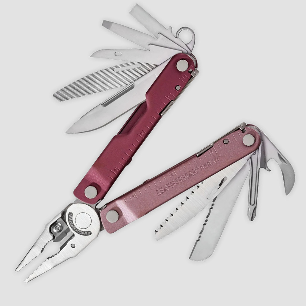Мультитул Rebar, 17 инструментов, цвет розовый/красный, LEATHERMAN, США