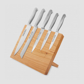 Набор из 5-и кухонных ножей на магнитной подставке из дуба, серия Kappa, GUDE, Золинген, Германия, GUDE (Германия)