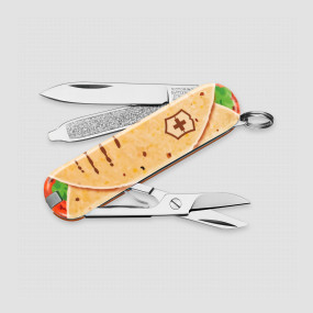 Нож швейцарский складной Classic Mexican Tacos, 7 функций, 4 см, VICTORINOX, Швейцария, VICTORINOX Swiss Army Keychain