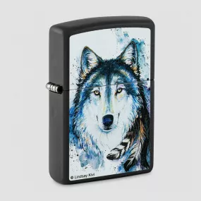 Зажигалка бензиновая Feed the Good Wolf, ZIPPO, США, Зажигалки ZIPPO
