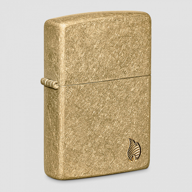 Зажигалка бензиновая Armor Flame Tumbled Brass, ZIPPO, США