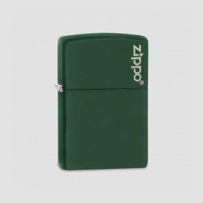 Зажигалка Classic Green Matte Logo Zippo, ZIPPO, США, Зажигалки