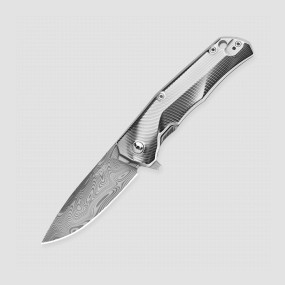 Нож складной T.R.E., 7,4 см, LionSteel, Италия, Складные ножи из дамасской стали