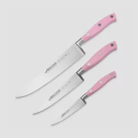 Набор кухонных ножей 3 шт. (10 см, 15 см, 20 см), серия Riviera Rose, ARCOS, Испания, ARCOS RIVIERA ROSE