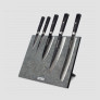 Набор кухонных ножей, 5 штук, на магнитной подставке, серия Black Damascus, HEIMCUT, Россия