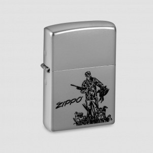 Зажигалка Duck Hunting Satin Chrome, ZIPPO, США, Зажигалки