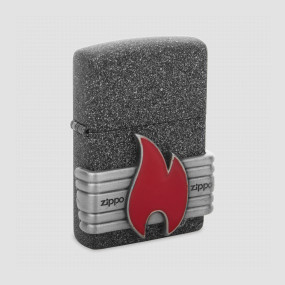 Зажигалка ZIPPO Classic с покрытием Iron Stone, латунь/сталь, серая, матовая, ZIPPO, США, Зажигалки
