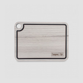 Доска композитная разделочная с желобом, 24x18 см, белое дерево, серия Elegance, ComposeEat, Россия, COMPOSE EAT (Россия)