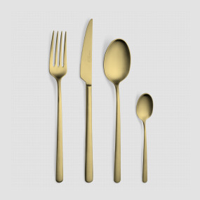 Набор столовых приборов на 6 персон, 24 предмета, цвет золото, серия Tokyo, CRISTEMA, Португалия, Акции