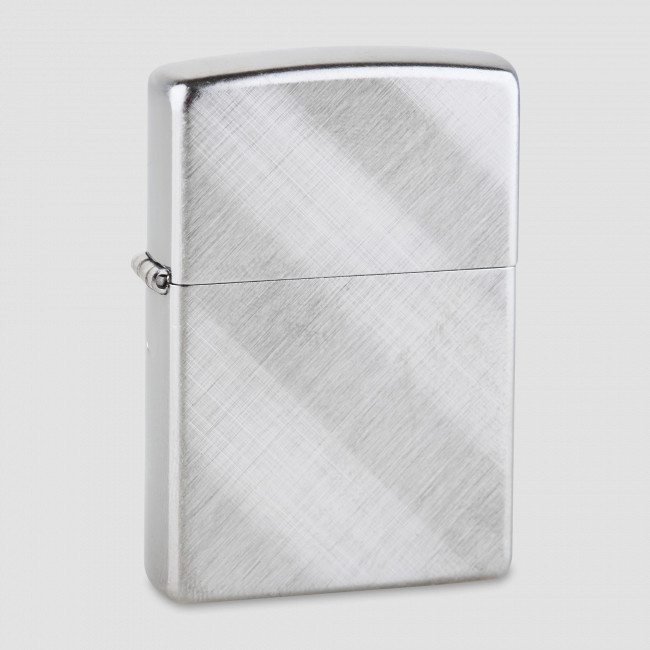 Зажигалка ZIPPO Classic с покрытием Brushed Chrome, латунь/сталь, серебристая, матовая, ZIPPO, США