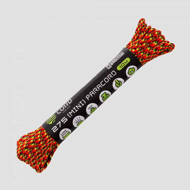 Паракорд 275 fireball, 10 м, серия Cord 275, CORD, Россия