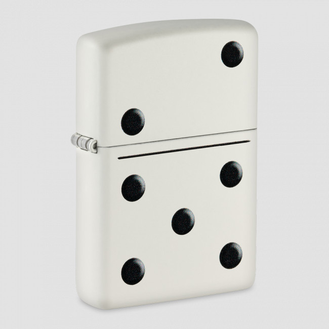 Зажигалка бензиновая Domino Design White Matte, ZIPPO, США