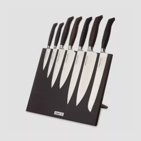 Набор кухонных ножей, 7 штук, на магнитной подставке ComposeEat, серия Ergo Line Smoked Oak, BERGER CUTLERY, Германия, Ergo Smoked oak BERGER CUTLERY