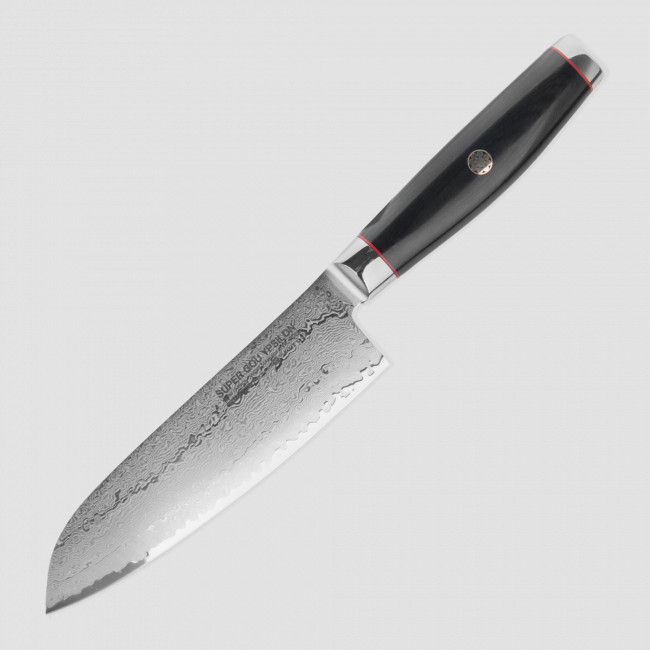 Нож кухонный Сантоку 16,5 см, Santoku, дамасская сталь, серия Ypsilon (193 слоя), YAXELL, Япония