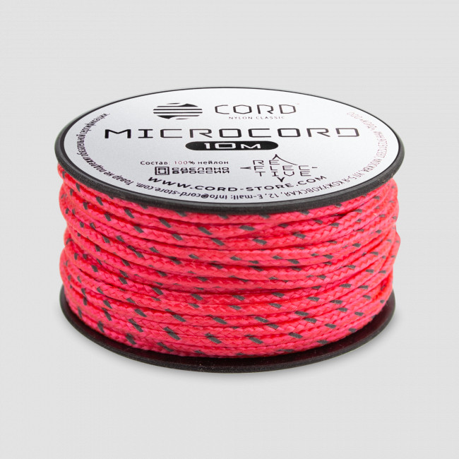 Микрокорд светоотражающий neon pink, 10м, серия Cord Micro, CORD, Россия