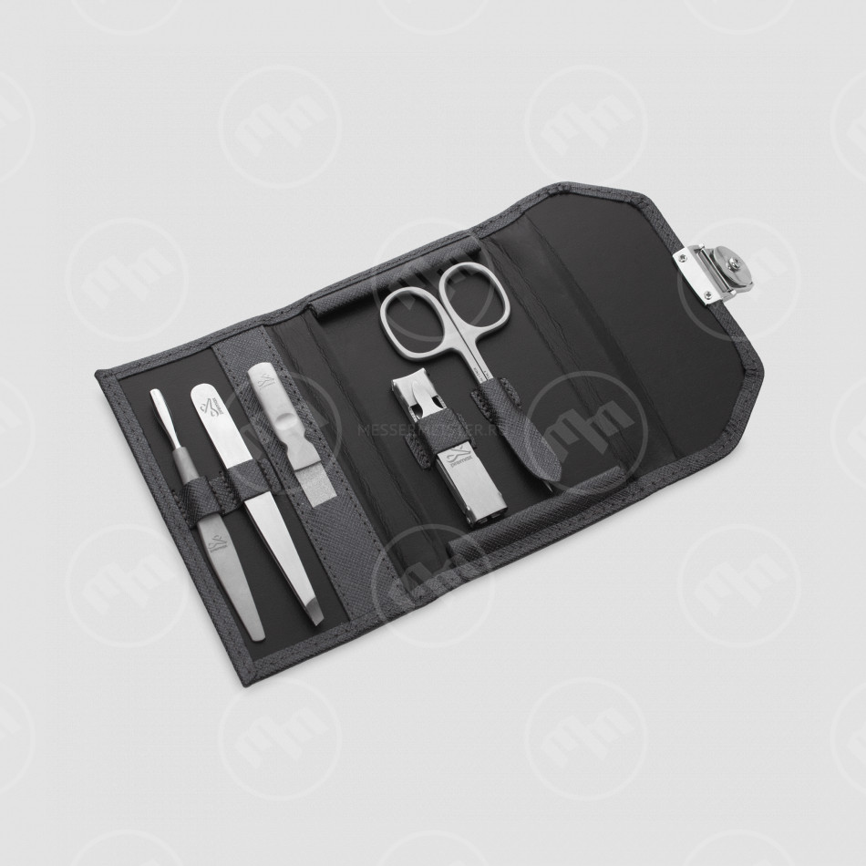 Набор маникюрный в кожанном футляре, 5 предметов, PREMAX, Италия