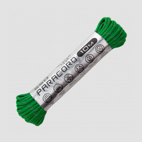 Паракорд 550 световозвращающий ultragreen, 10 м, серия Cord 550, CORD, Россия, Паракорд 550