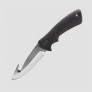 Нож с фиксированным клинком BuckLite MAX Large Guthook, Stonewashed 420HC Steel, Black Dynaflex Rubber Handle, BUCK, США