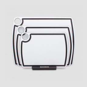 Набор из 3-х разделочных досок на подставке, White &amp; Black в подарочной упаковке, композитный материал, серия Fashion, ComposeEat, Россия, COMPOSE EAT (Россия)