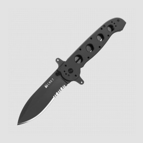 Нож складной Kit Carson M21 Spear-Point Combo Black Aluminum, CRKT, США, Городские EDC-ножи