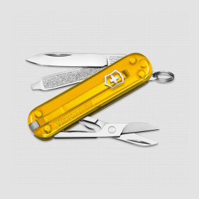 Нож швейцарский складной Classic SD Transparent Tuscan Sun, 7 функций, 4 см, VICTORINOX, Швейцария, VICTORINOX Swiss Army Keychain