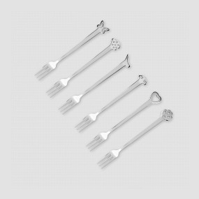 Набор вилок для закусок, 6 штук, серия Evento, THE LUXURY ART MEPRA, Италия, THE LUXURY ART MEPRA (Италия)