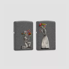 Набор из двух зажигалок Влюбленные зомби Iron Stone, ZIPPO, США, Зажигалки ZIPPO
