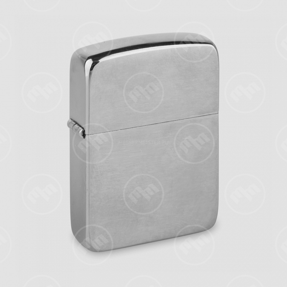 Зажигалка ZIPPO 1941 Replica с покрытием Brushed Chrome, латунь/сталь, серебристая, ZIPPO, США