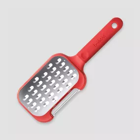 Терка крупная и овощечистка 2-в-1, с ручкой, 32 см, красная, серия Kitchen Tools, TREBONN, Италия, Кухонные принадлежности TREBONN