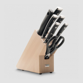 Набор ножей 5 предметов + мусат+ ножницы, на подставке, серия Classic Ikon, WUESTHOF, Германия, WUESTHOF (Германия)