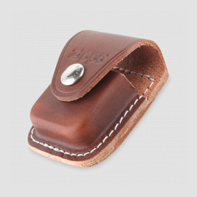 Чехол ZIPPO для зажигалки, кожа, с металлическим фиксатором на ремень, коричневый, ZIPPO, США, Аксессуары к зажигалкам ZIPPO