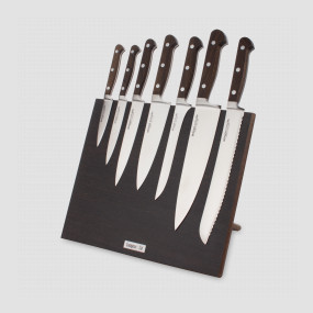 Набор кухонных ножей, 7 штук, на магнитной подставке ComposeEat, серия Classic Smoked Oak, BERGER CUTLERY, Германия, BERGER CUTLERY (Германия)