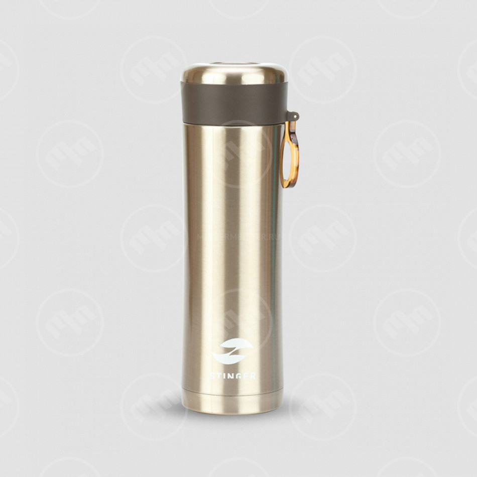 Термокружка, 420 мл, нержавеющая сталь 18/8, золотистый, STINGER, Россия