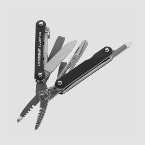 Мультитул Squirt ES4, 9 инструментов, материал: нержавеющая сталь, цвет: черный, LEATHERMAN, США, LEATHERMAN (США)