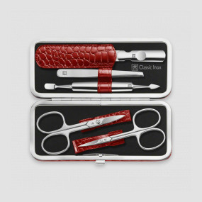 Набор маникюрный, 5 предметов, отделка крокодил, красный, серия Classic Inox, ZWILLING J.A. HENCKELS, Германия, ZWILLING J.A. HENCKELS (ГЕРМАНИЯ)
