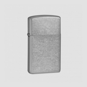 Зажигалка ZIPPO Slim с покрытием Street Chrom, латунь/сталь, серебристая, матовая, ZIPPO, США, Зажигалки