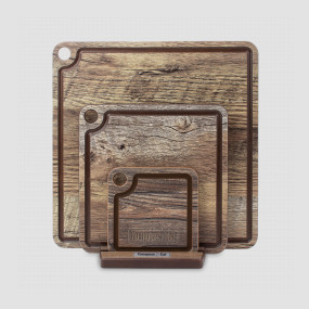 Набор сервировочных досок, 3 штуки, на подставке, дуб мореный, композитный материал, серия ProFashion, ComposeEat, Россия, COMPOSE EAT (Россия)