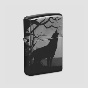 Зажигалка Classic Wolves Design Black Ice, ZIPPO, США, Зажигалки ZIPPO