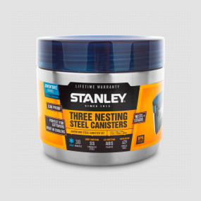 Набор контейнеров Adventure, объем 1,0 л, / 0,65 / 0,41л, корпус из нержавеющей стали с нанесенной резьбой для завинчивания крышек, STANLEY, США, Термосы