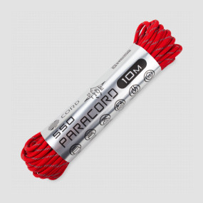 Паракорд 550 световозвращающий red, 10 м, серия Cord 550, CORD, Россия, Новинки
