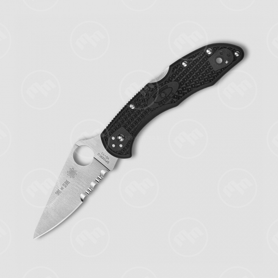 Нож складной Delica 4 Lightweight Thin Red Line, 7,4 см, SPYDERCO, США