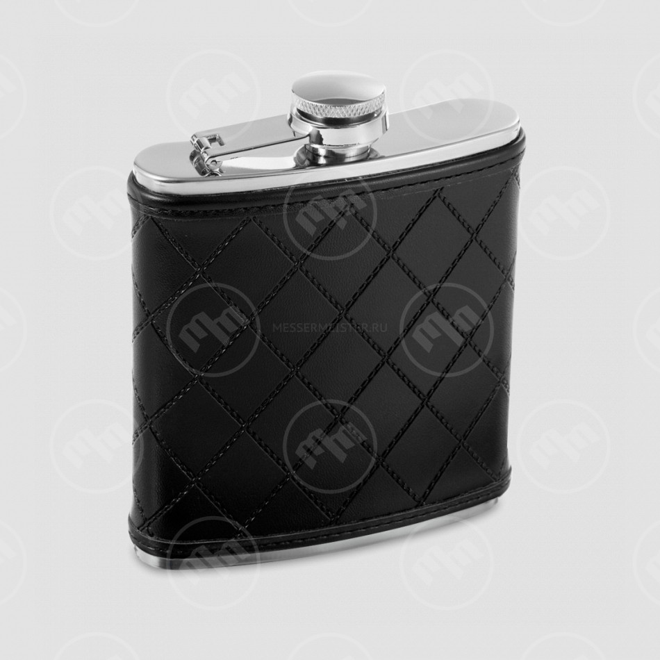 Фляга, 180 мл, сталь, черный, S. QUIRE, Италия
