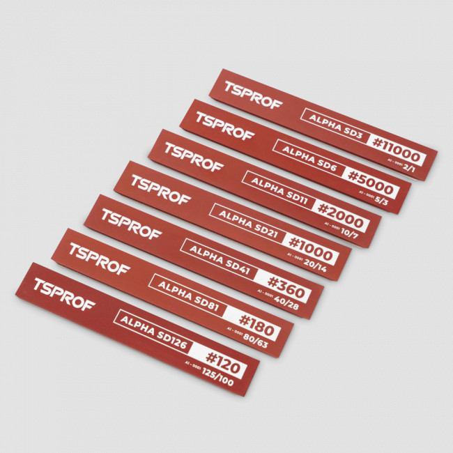 Набор алмазных брусков для заточки TSPROF Alpha SD126 - SD3 (7 шт.), серия Абразивы, Техностудия Профиль, Россия
