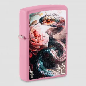 Зажигалка бензиновая Mazzi Anaconda Pink Matte, ZIPPO, США, Зажигалки ZIPPO