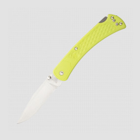 Нож складной 110 Folding Hunter Slim Selec Green, 9,5 см, материал клинка: сталь 420HC, материал рукояти: термопластик GRN, BUCK, США, Городские EDC-ножи