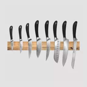 Набор из 8-ми кухонных ножей на магнитном держателе из дуба, серия Signature knife, ROBERT WELCH, Великобритания, 